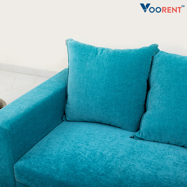 Cyan L-Shaped Sofa