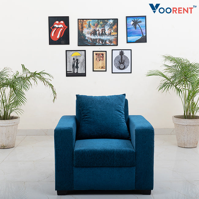 Sapphire Blue 5-Seater Sofa (3+1+1)