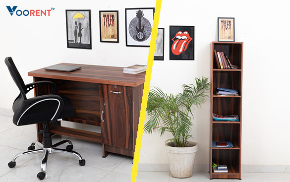 Office/Workspace Package (Study Table+Chair+Bookshelf)