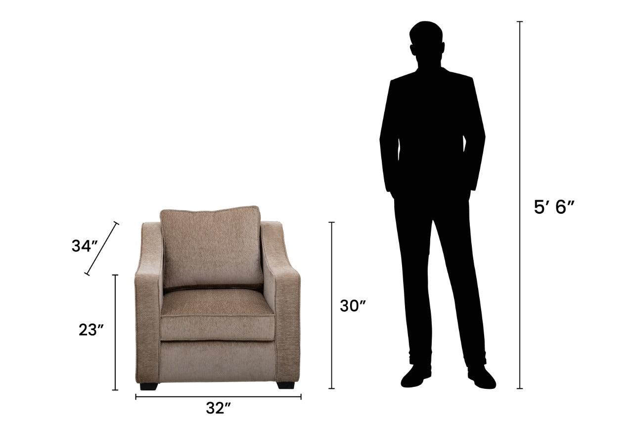 Latte 5-Seater Sofa (3+1+1)